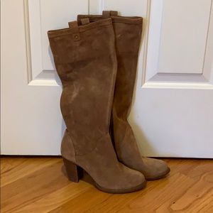 Tall Suede Tan Boots
